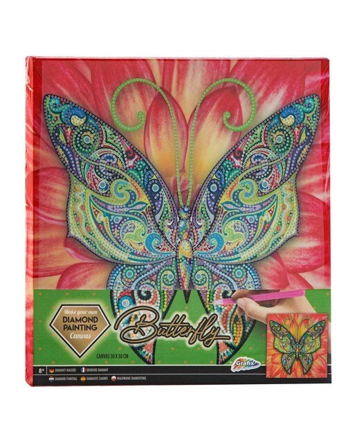 Imagem 0 de Pintura com Diamantes Borboleta 30x30cm