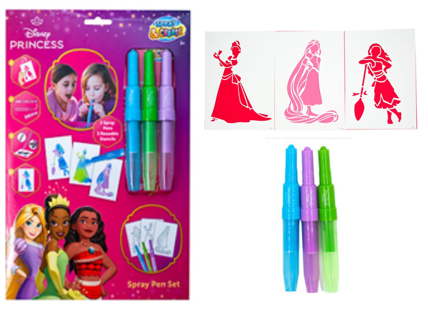 Princesas- Livro colorir A4 c/ canetas spray 2