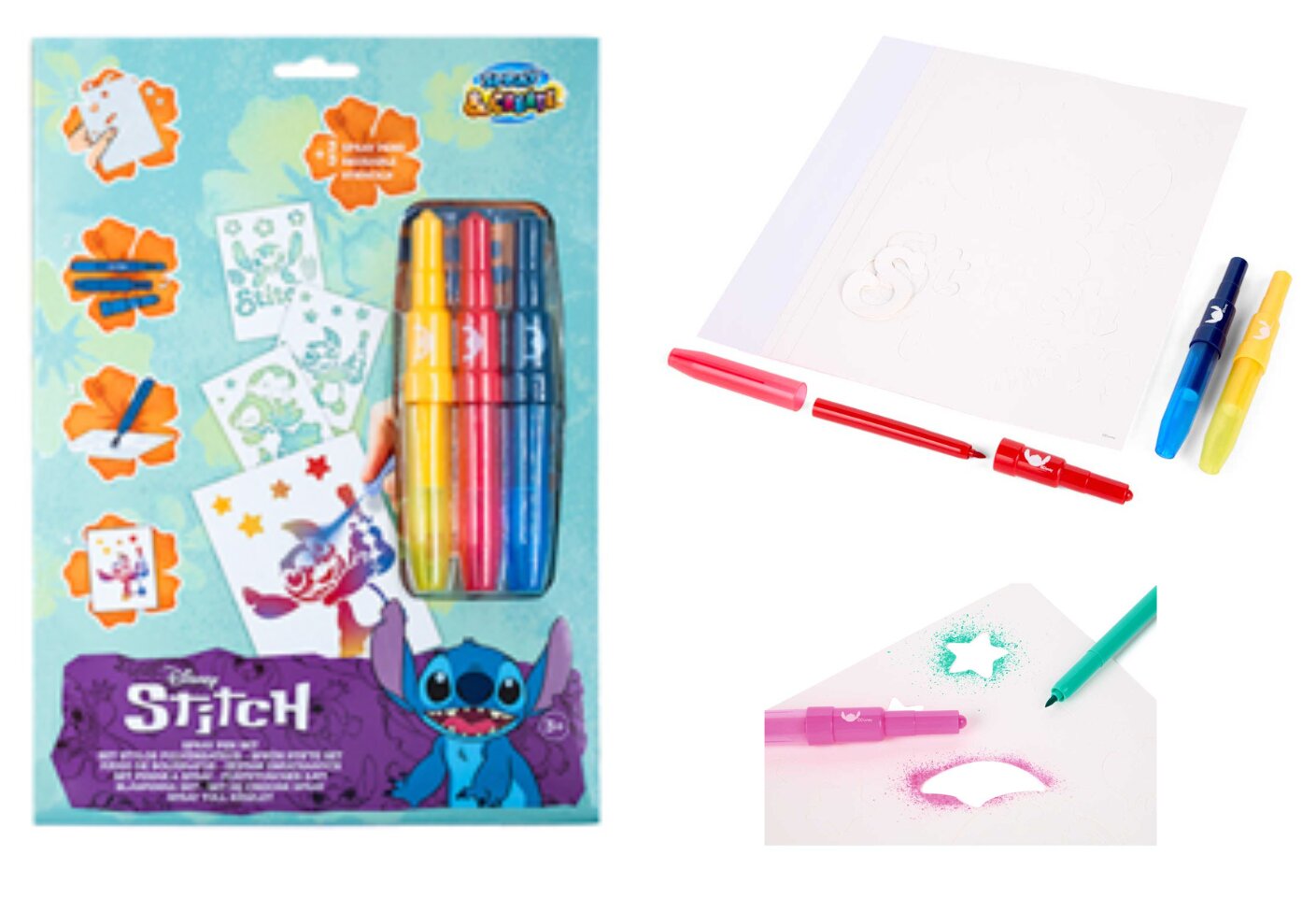 Lilo & Stitch- Livro colorir A4 c/ canetas spray 2