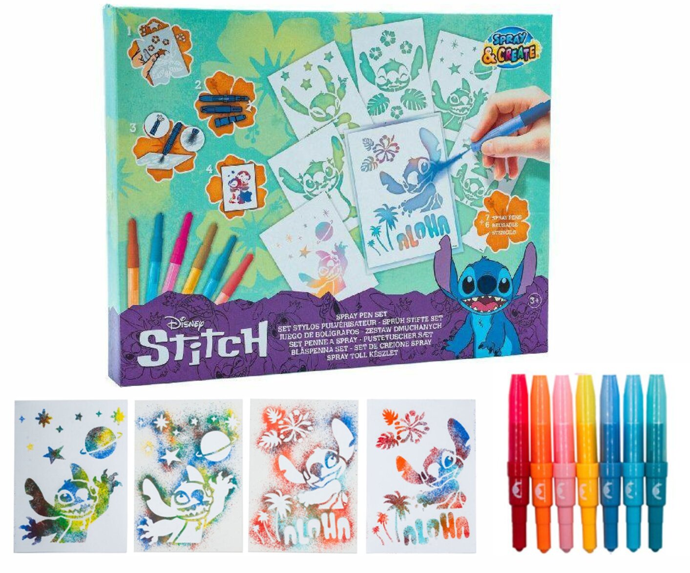 Lilo & Stitch- Set colorir c/ canetas spray 2