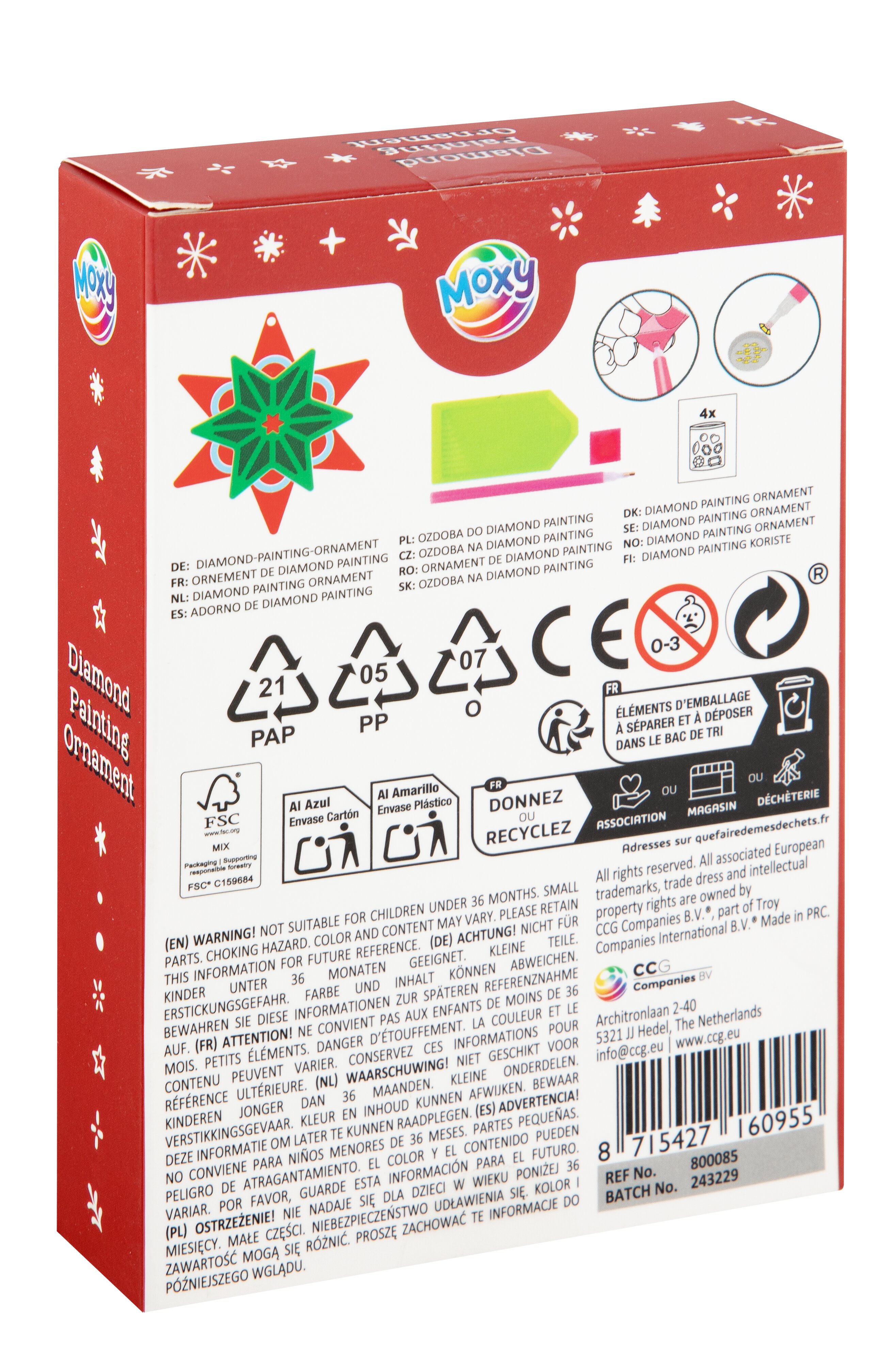 Pinta c/ diamantes ornamento 3 modelos Natal 6