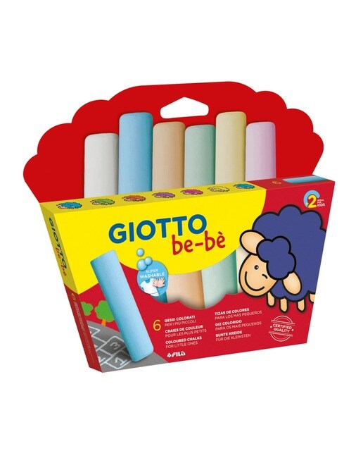 Imagem 0 de Paus de Giz Be-bè Pack de 6 Giotto