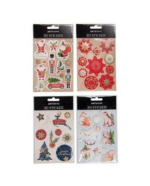 Autocolantes 3D de Natal sortidos Pacote de 48 pcs. - Artigo Sortido. Envio realizado de forma aleatória 1