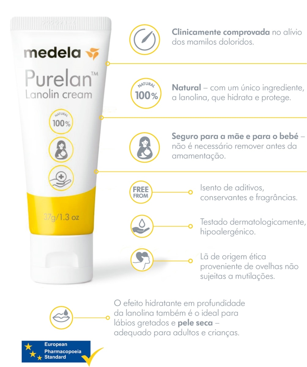 Creme Purelan de lanolina (37 g) amarelo Amarelo-2