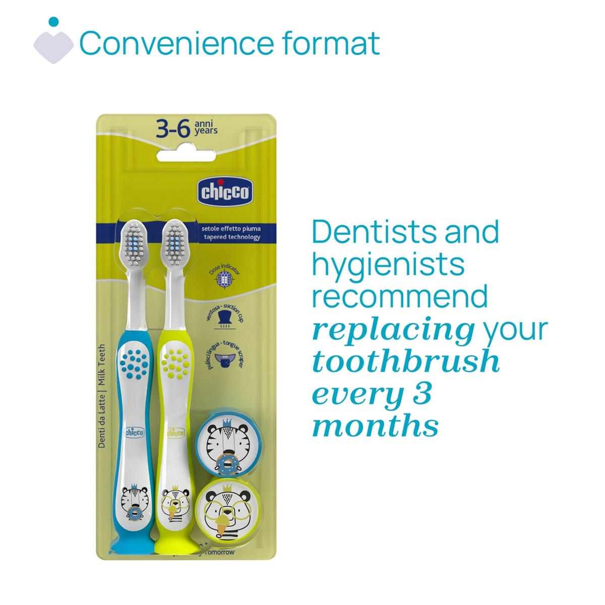 Escova de dentes Bipack 3-6Y 2