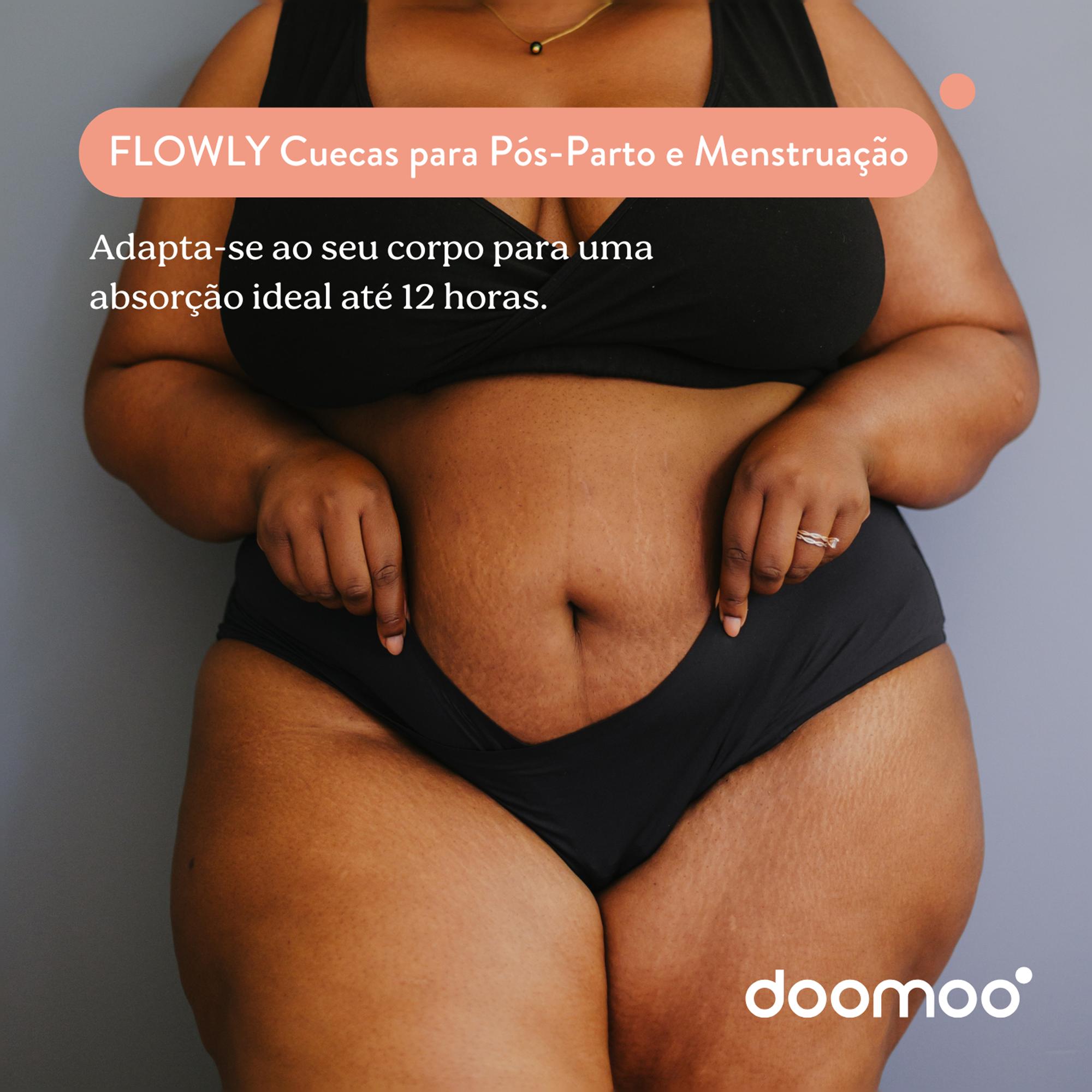 Cueca Pós-Parto Flowly Preto-4