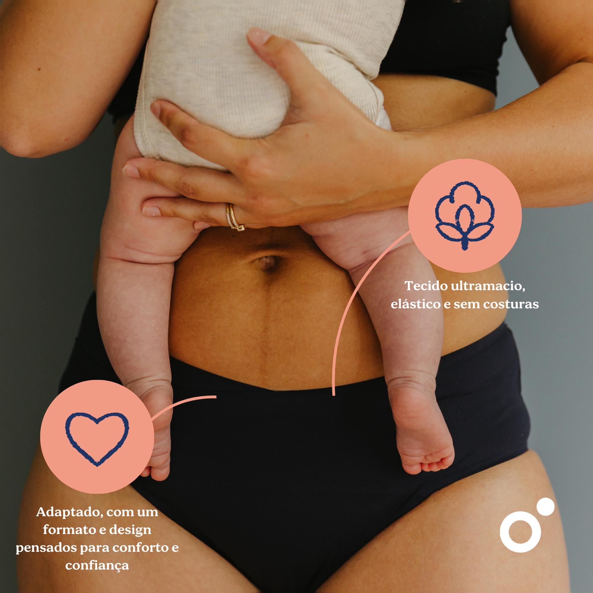 Cueca Pós-Parto Flowly Preto-6