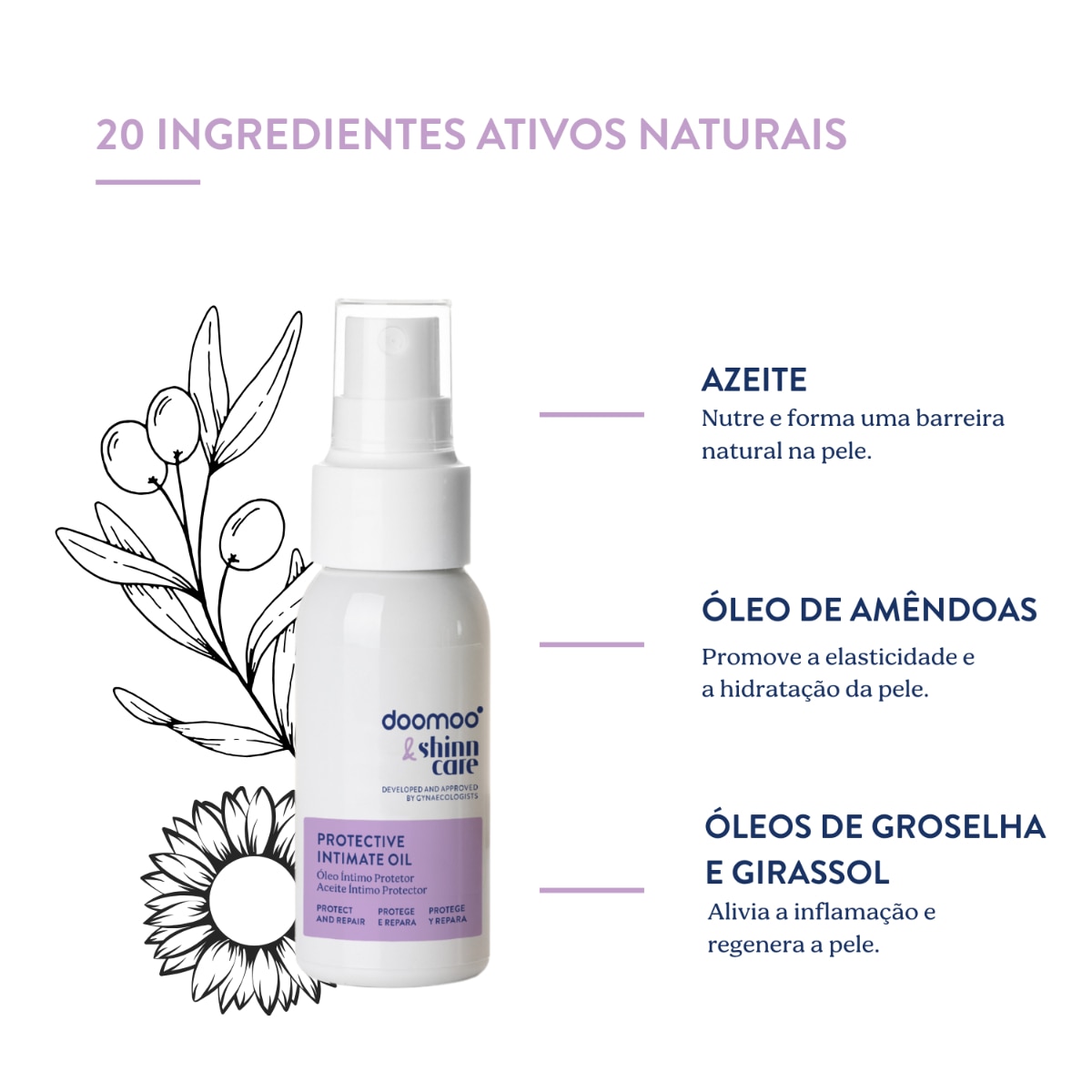 Óleo Íntimo Protetor - 50 ml Branco-5