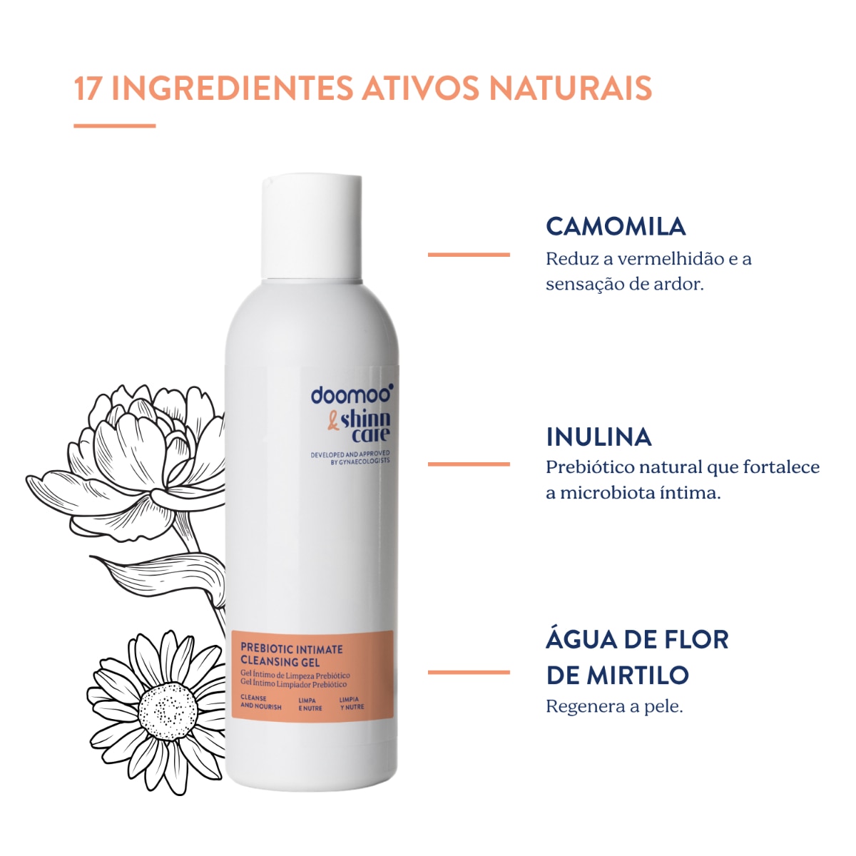 Gel Íntimo de Limpeza Probiótico - 200 ml Branco-5