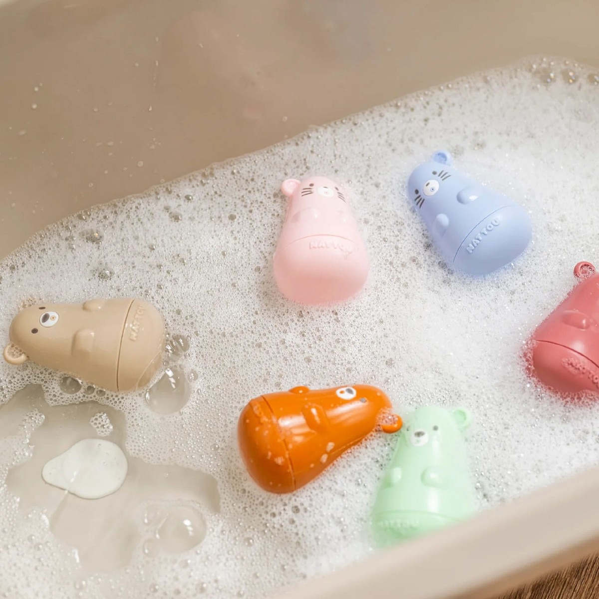 Bonecos de banho Nattou conjunto azul Azul-2