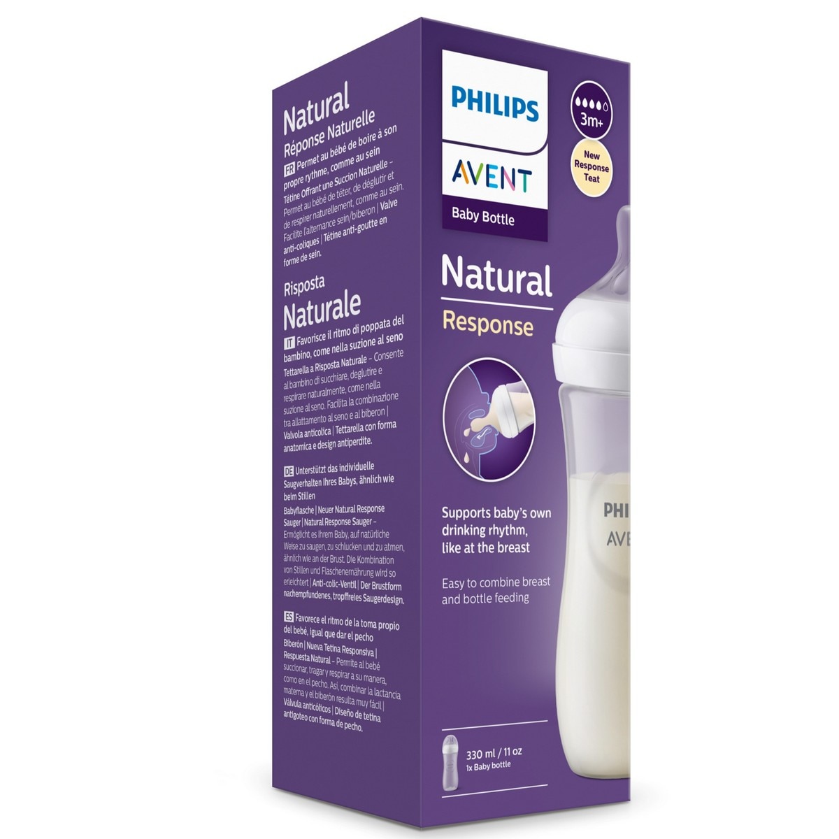 Biberão Natural Response - 260 ml Transparente-10