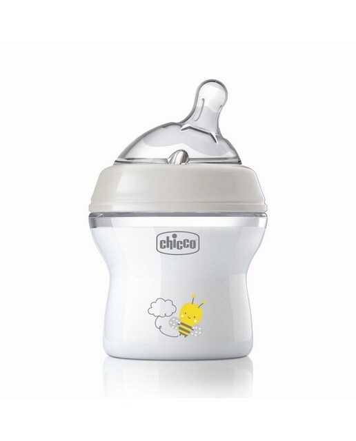 Biberão Natural Feeling 0m+ 150ml Fluxo Normal Chicco Cinzento-1