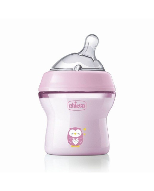 Biberão Natural Feeling 0m+ 150ml Fluxo Normal Chicco Rosa-1