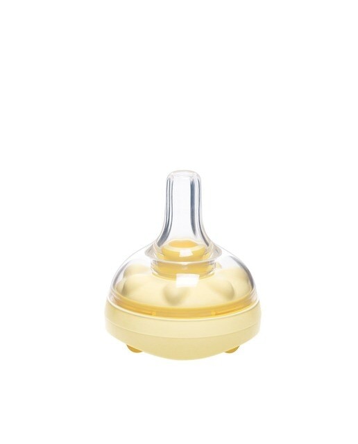 Tetina para biberão Calma Silicone Medela Sistema Alimentação Leite Materno (+0 M.) transparente/amarelo Transparente / Amarelo-1