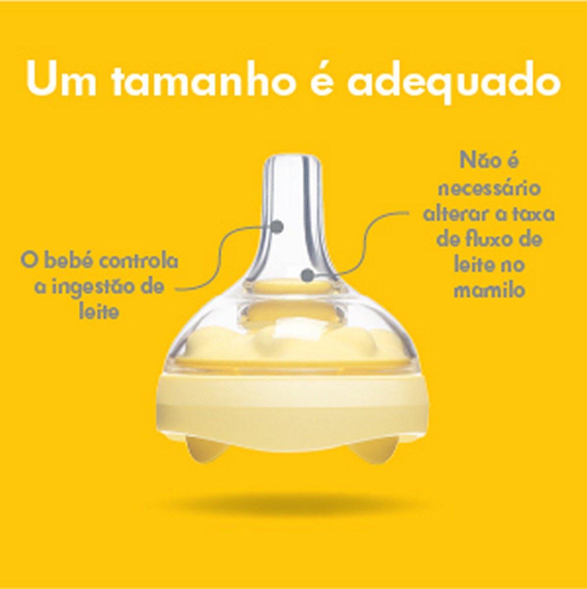 Tetina para biberão Calma Silicone Medela Sistema Alimentação Leite Materno (+0 M.) transparente/amarelo Transparente / Amarelo-3