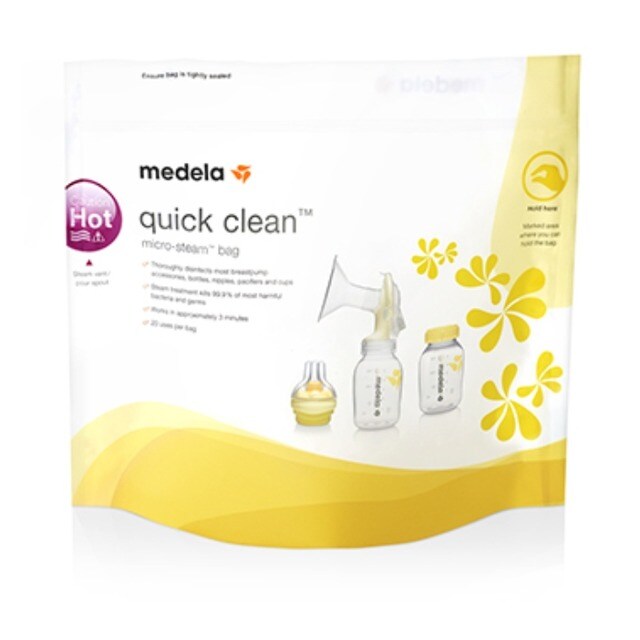 Imagem 0 de Bolsas para esterilizar em micro-ondas Medela Quick Clean (5 unids.) branco