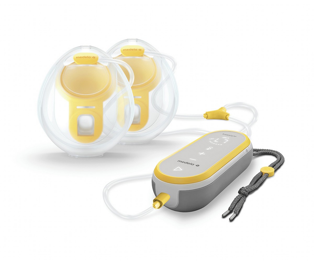 Bomba Tira-Leite Dupla Elétrica Freestyle Hands Free Amarelo-1
