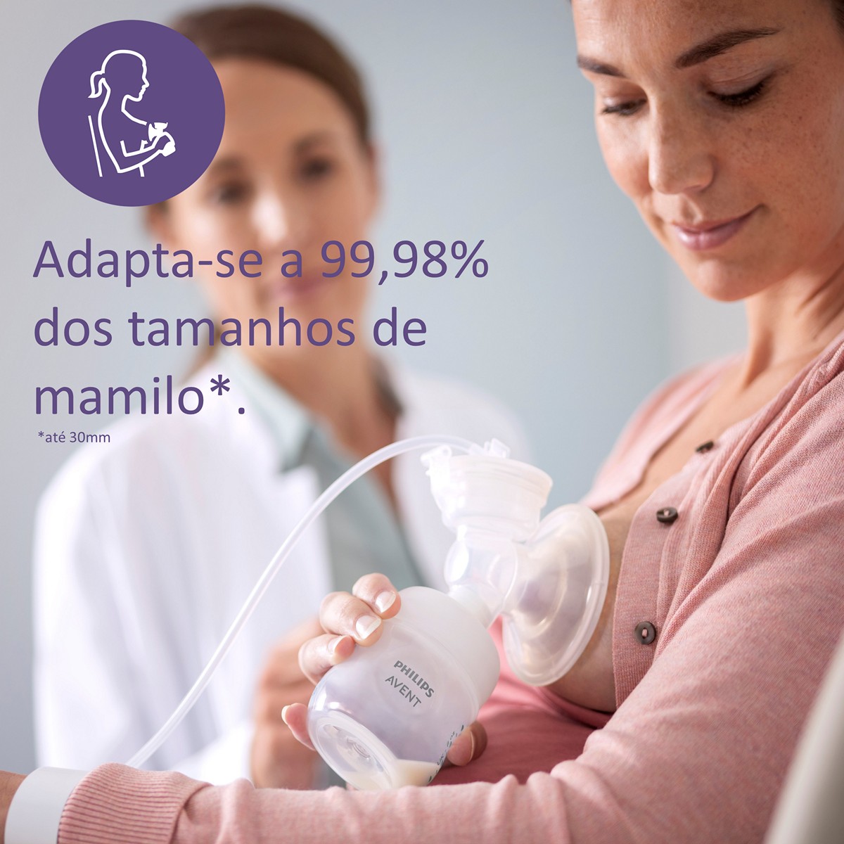 Conjunto de Amamentação com Bomba Tira-Leite Elétrica Portátil Avent, 3 Biberões, Discos de Amamentação e Copos de Armazenamento Branco-3