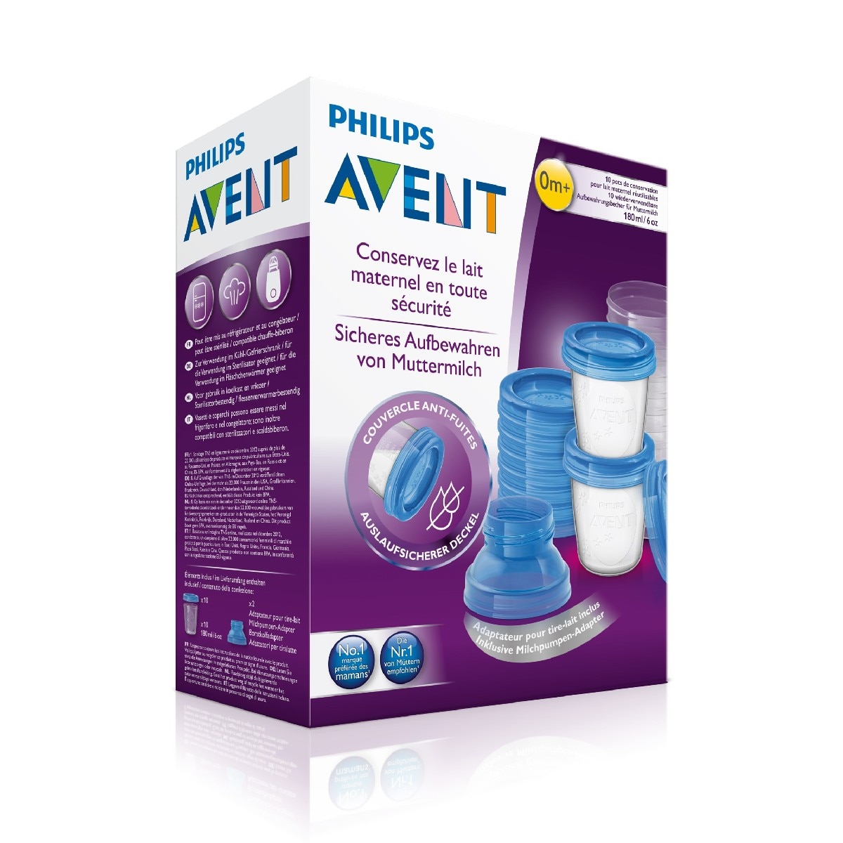 10 Recipientes para Leite Materno Philips Avent transparentes Transparente-4