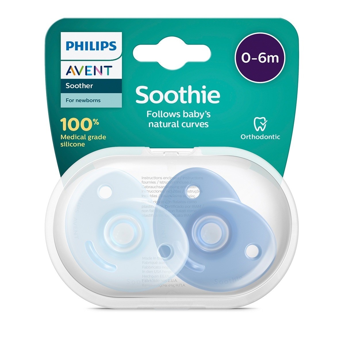 Chupetas Philips Avent Soothie 0-6 meses 2un 8