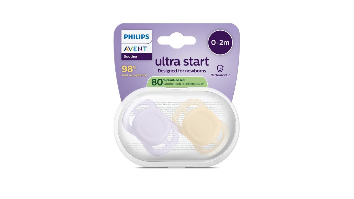 Chupetas Philips Avent Ultra Start para recém-nascidos 0-2 meses 2un 1