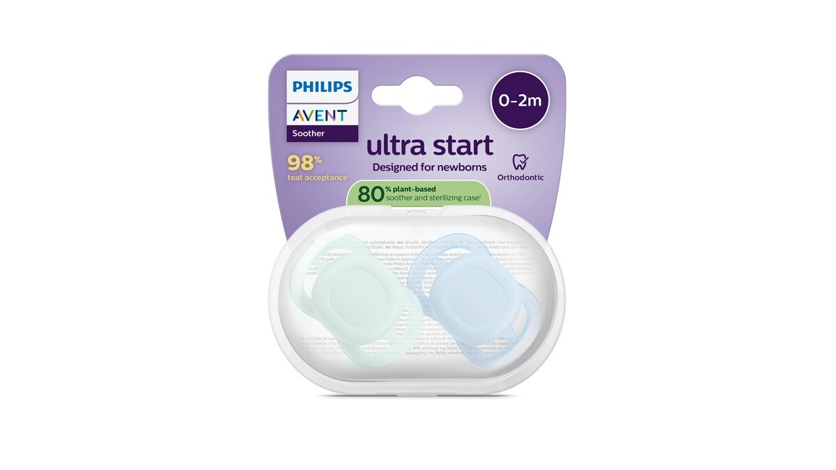 Chupetas Philips Avent Ultra Start para recém-nascidos 0-2 meses 2un 1