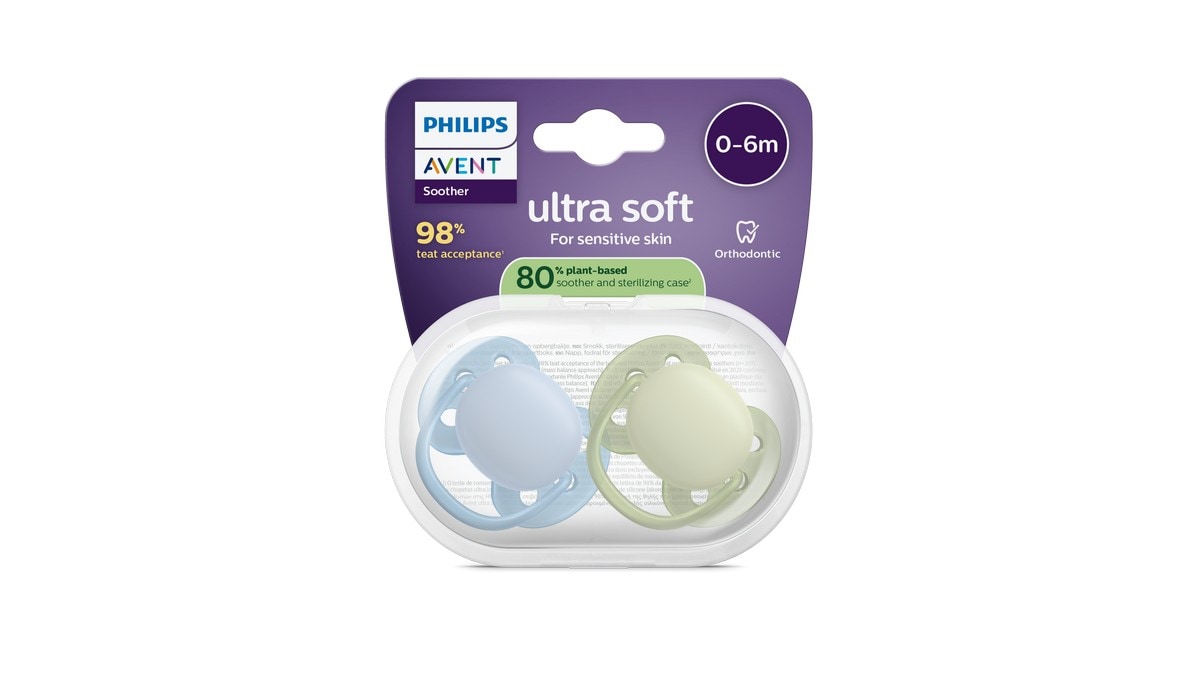 Chupetas Philips Avent Ultra Soft 0-6 meses 2un 1