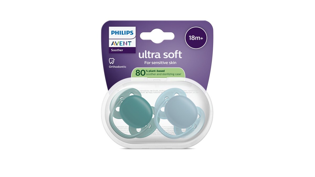 Chupetas Philips Avent Ultra Soft +18 meses 2un 1