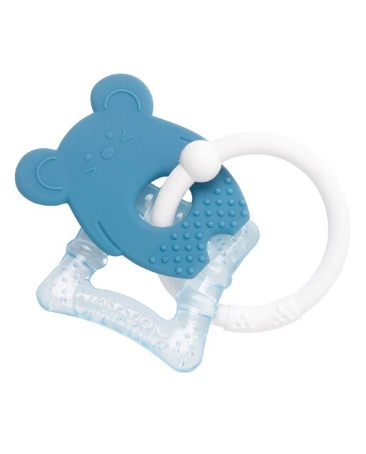 Anel mordedor refrescante rato de silicone azul Azul-1