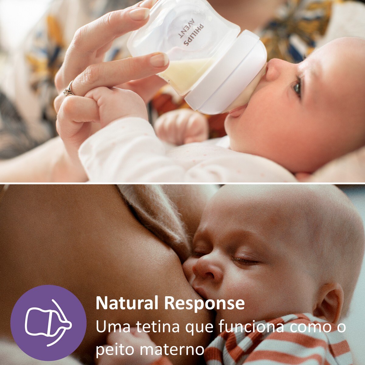 Pack Presente Natural Response, 5 Biberões, Chupeta Ultrasoft e Escova de Limpeza Branco-2