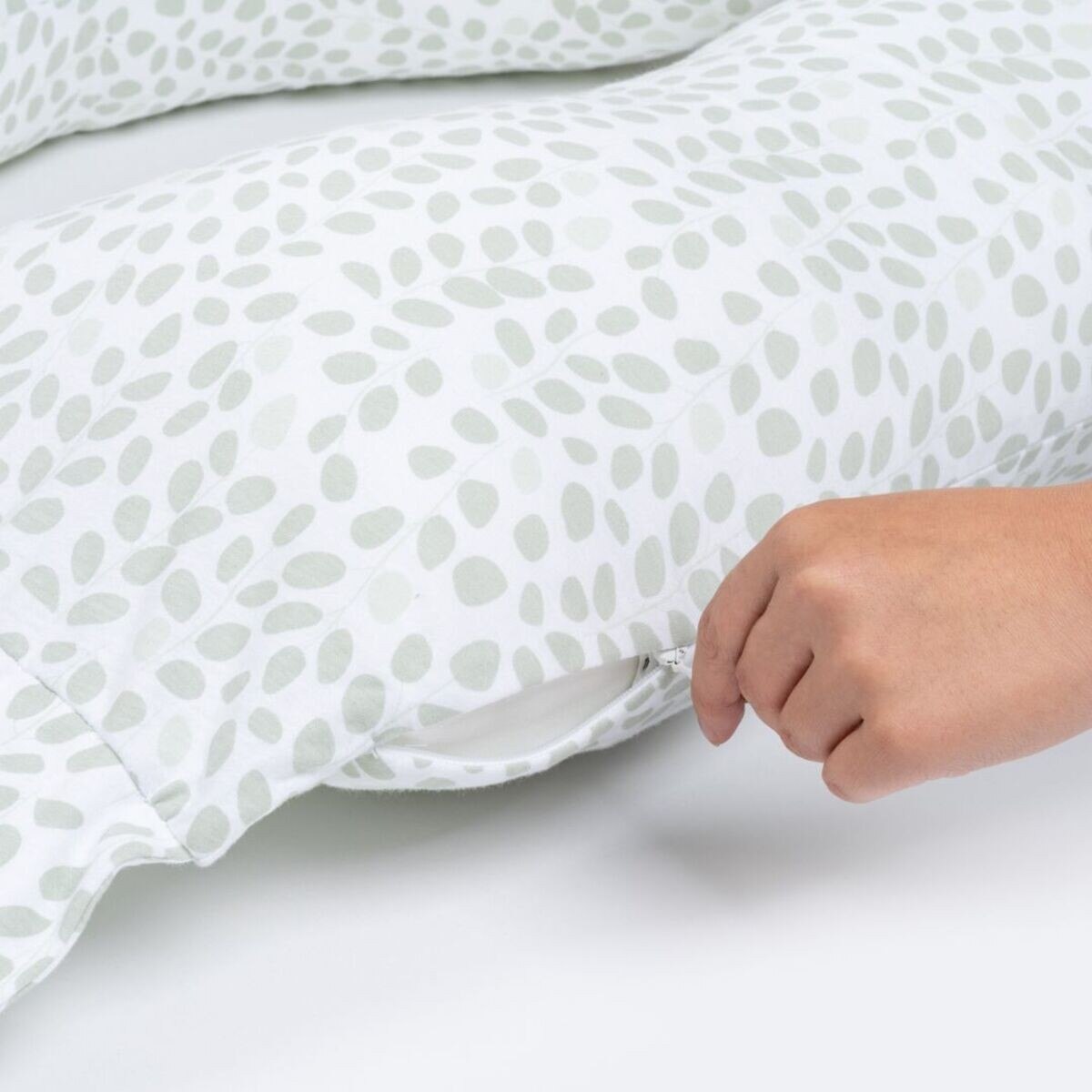 Almofada de Gravidez de Conforto XXL Maxxy Folhas Verdes 7
