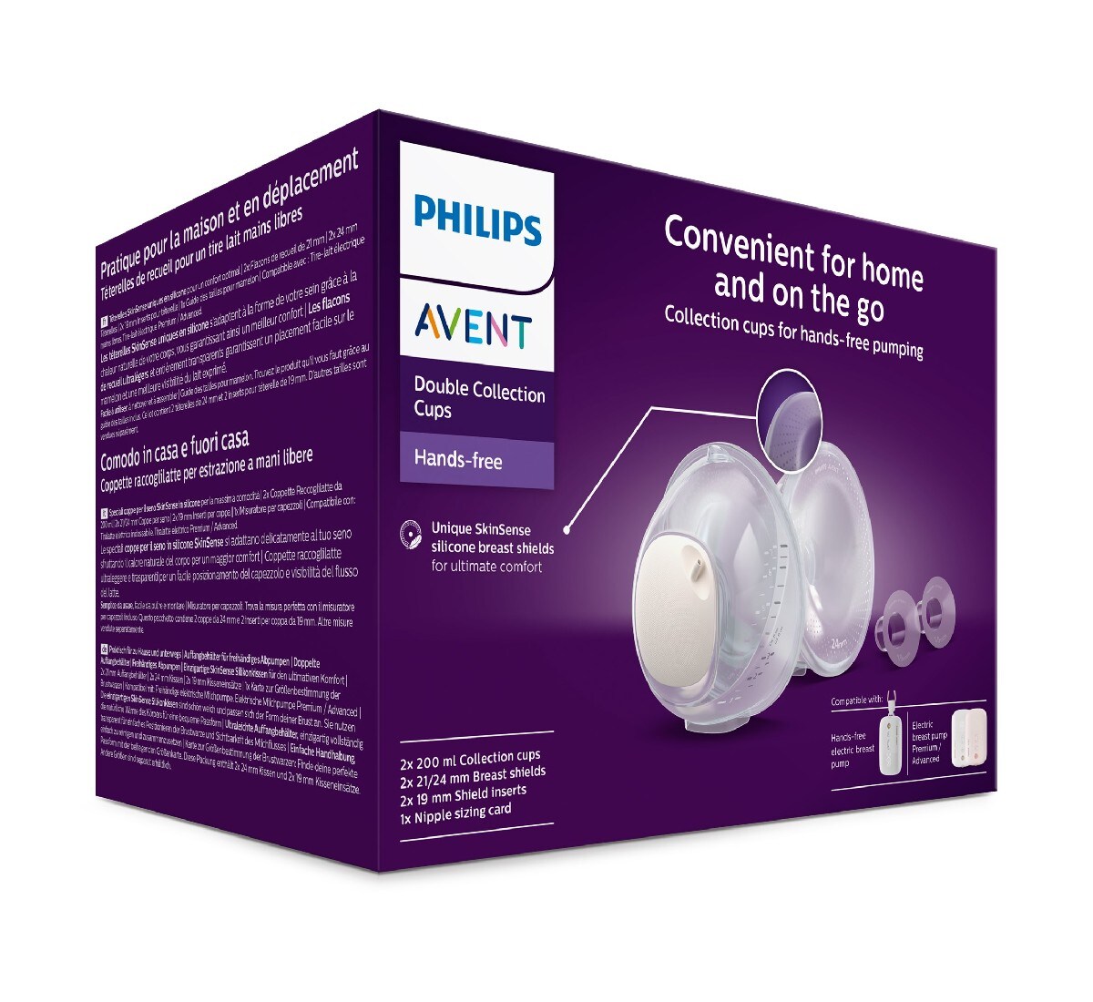 Copos Coletores Duplos Avent para Extração com Mãos Livres - 2 Unidades Branco-5