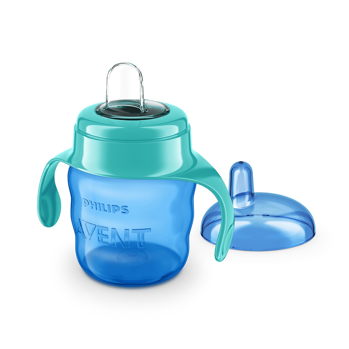Copo Anti Gotas com Bico de Silicone - 200 ml +6 M Azul-1