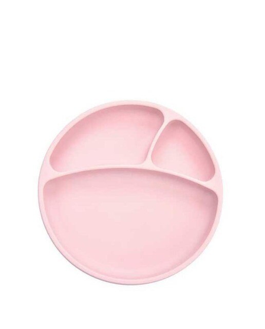 Prato com Divisórias Silicone 6m+ Rosa Minikoioi 1