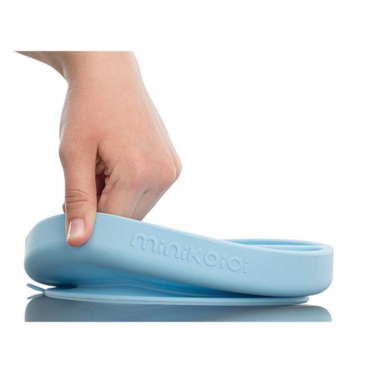 Prato com Divisórias Silicone 6m+ Azul Minikoioi 2