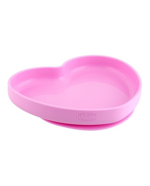 Prato Silicone Heart Pink CHICCO 1