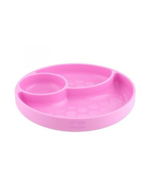 Prato com compartimento de silicone com ventosa 12m + Girl CHICCO 1