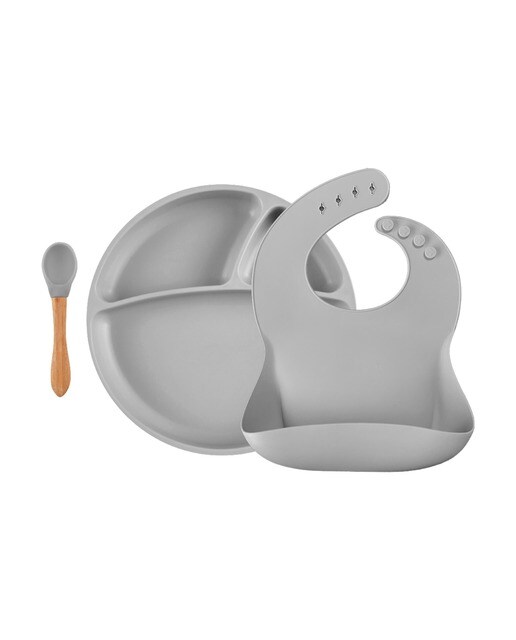 Conjunto de Alimentação BLW Set II - Cinza Cinzento-1
