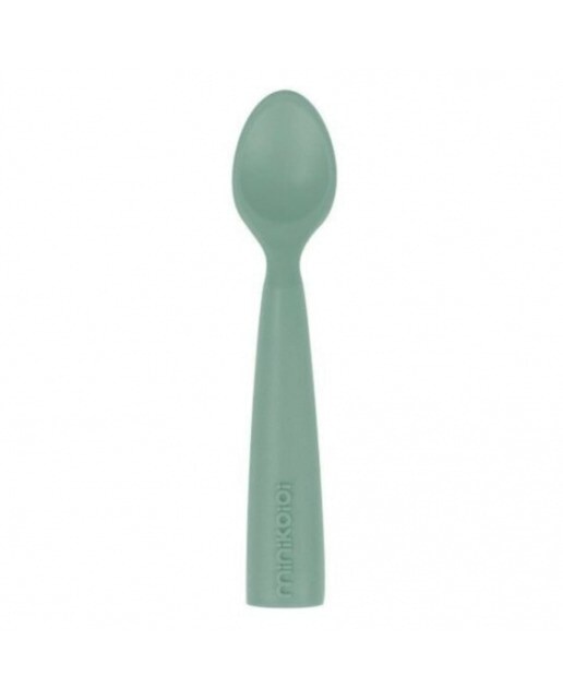 Colher em silicone verde seco 1
