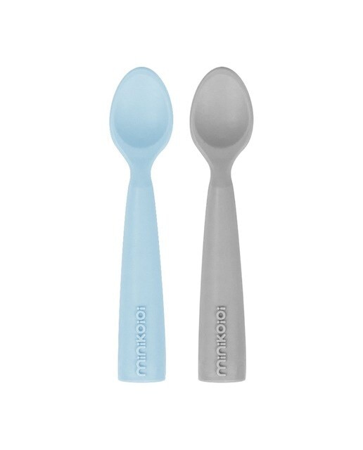 Pack de 2 Colheres em Silicone - Mineral Azul/Powder Cinza 1