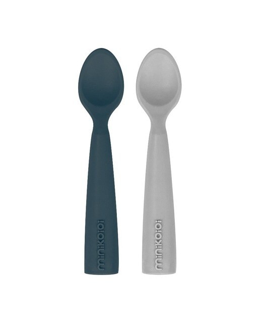 Pack de 2 Colheres em Silicone - Deep Azul/Powder Cinza 1