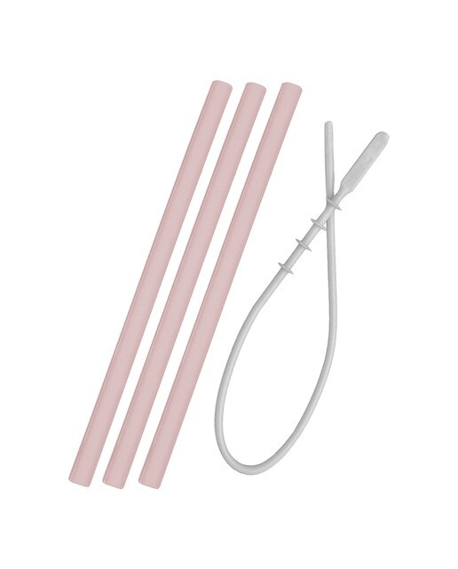 Imagem 0 de Palhas em silicone Pinky Rosa - 3 Uni/Escova