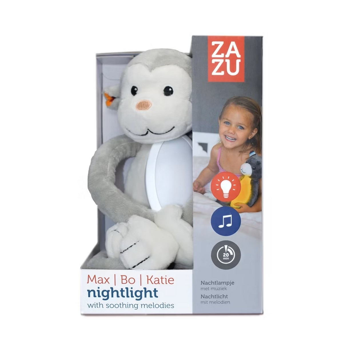 Peluche Max Soft Toy Nightlight com melodias 4