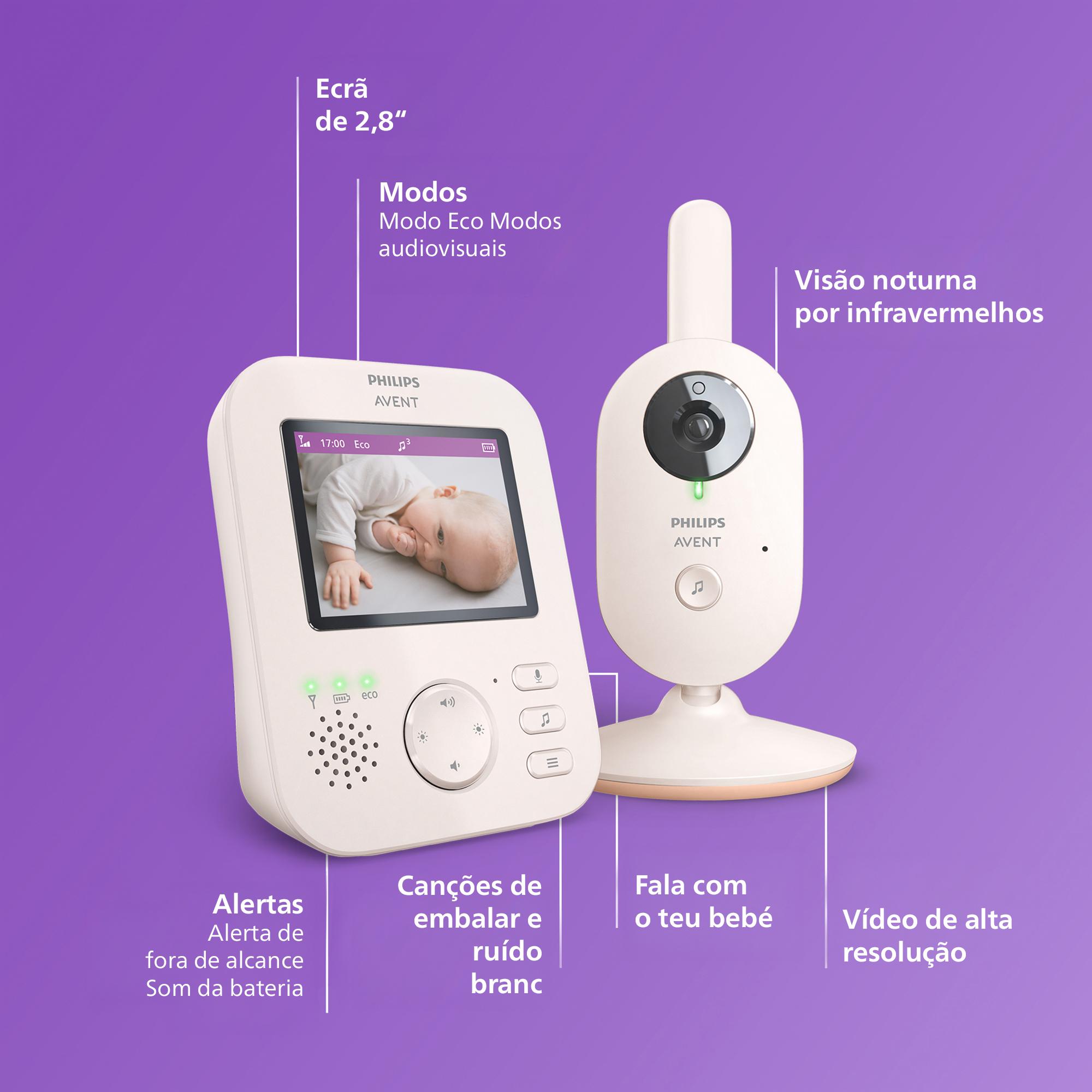 Intercomunicador com Vídeo de Alta Resolução - 2,8" SCD882/26 Bege-8