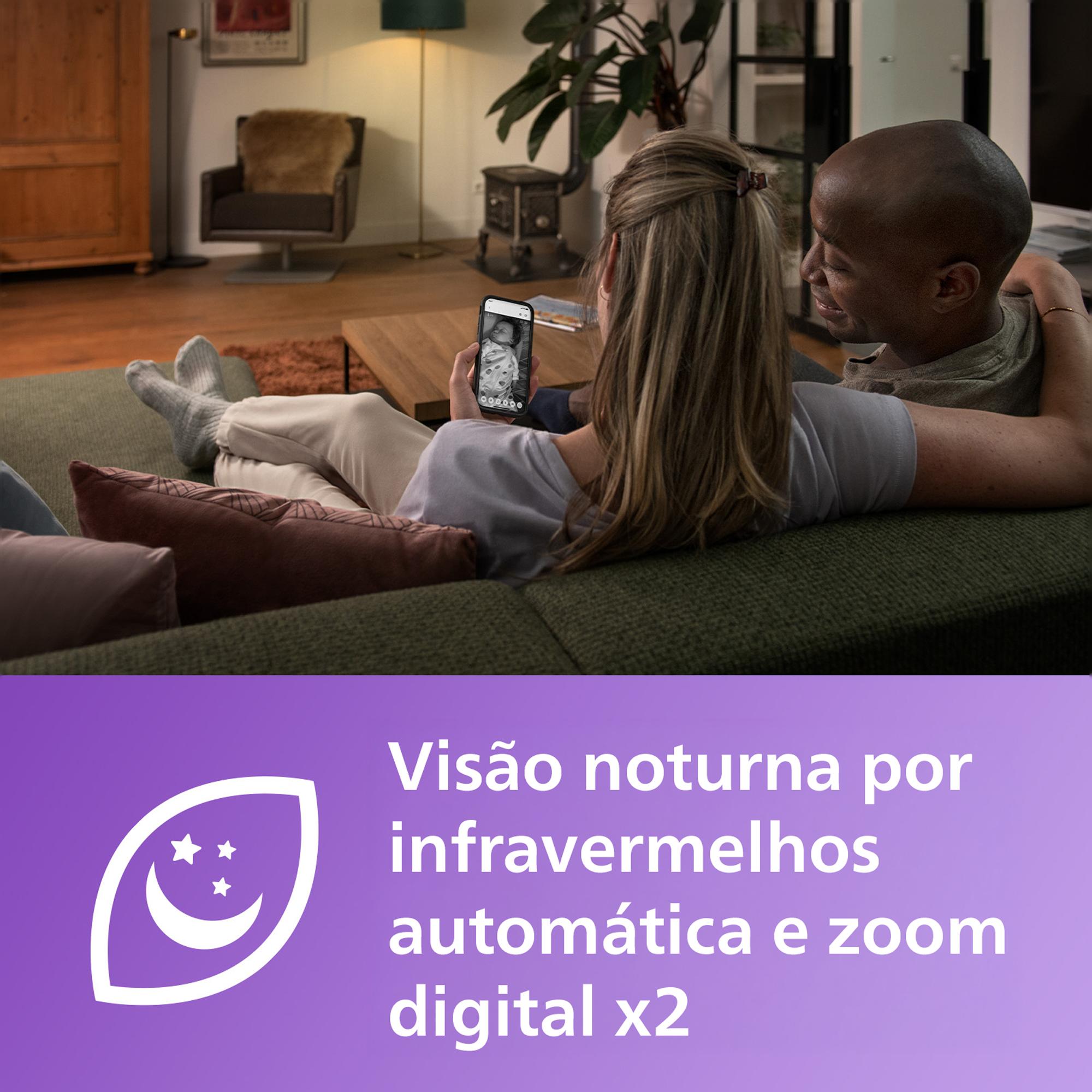 Intercomunicador com Câmara Conectada com App Baby Monitor, Sempre Conectado a Partir de Qualquer Lugar SCD643/26 Nacar-5
