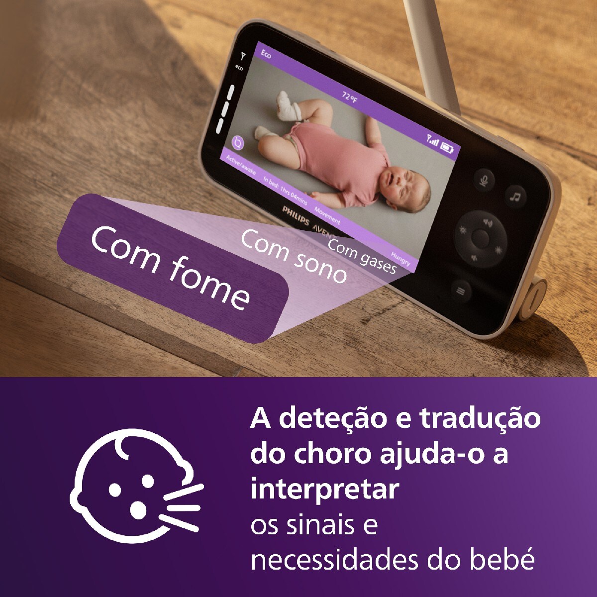 Intercomunicador Conectado Premium, Acompanhamento do Sono e Respiração sem Dispositivos, Deteção de Choro, Ecrã de 5" Nacar-5