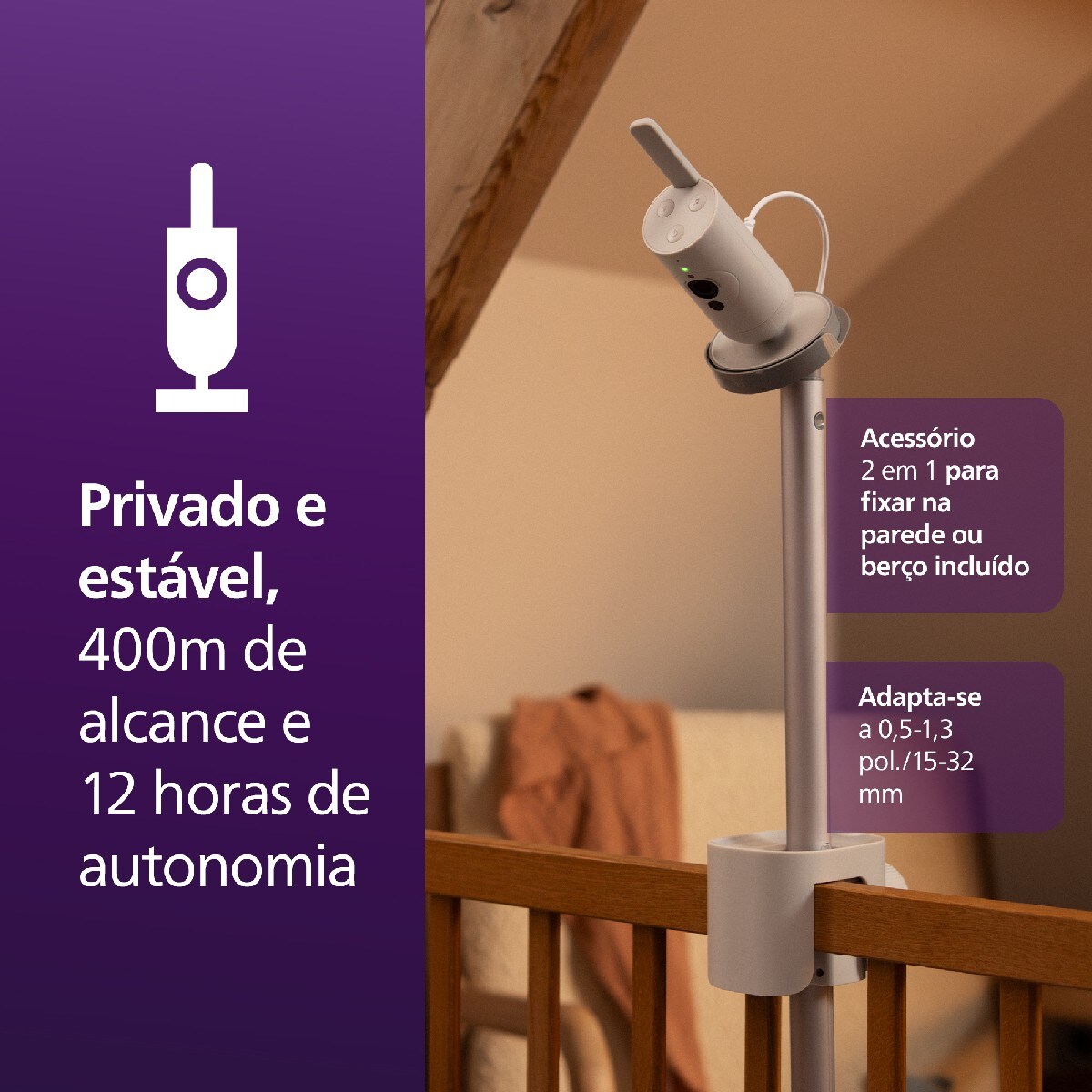 Intercomunicador Conectado Premium, Acompanhamento do Sono e Respiração sem Dispositivos, Deteção de Choro, Ecrã de 5" Nacar-9
