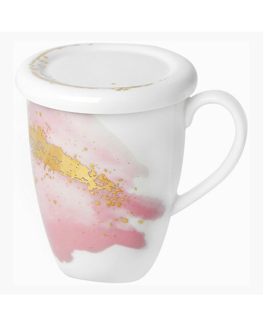 Caneca com tampa e filtro Soho Spal Rosa-1