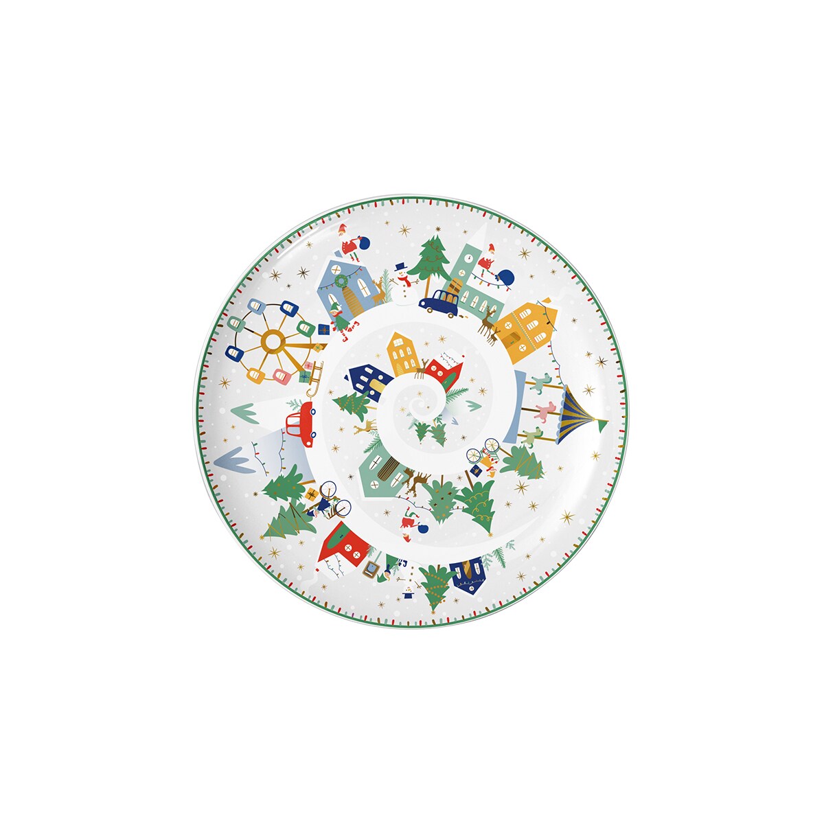 Prato de Sobremesa Natal Coupe - 21 cm 1