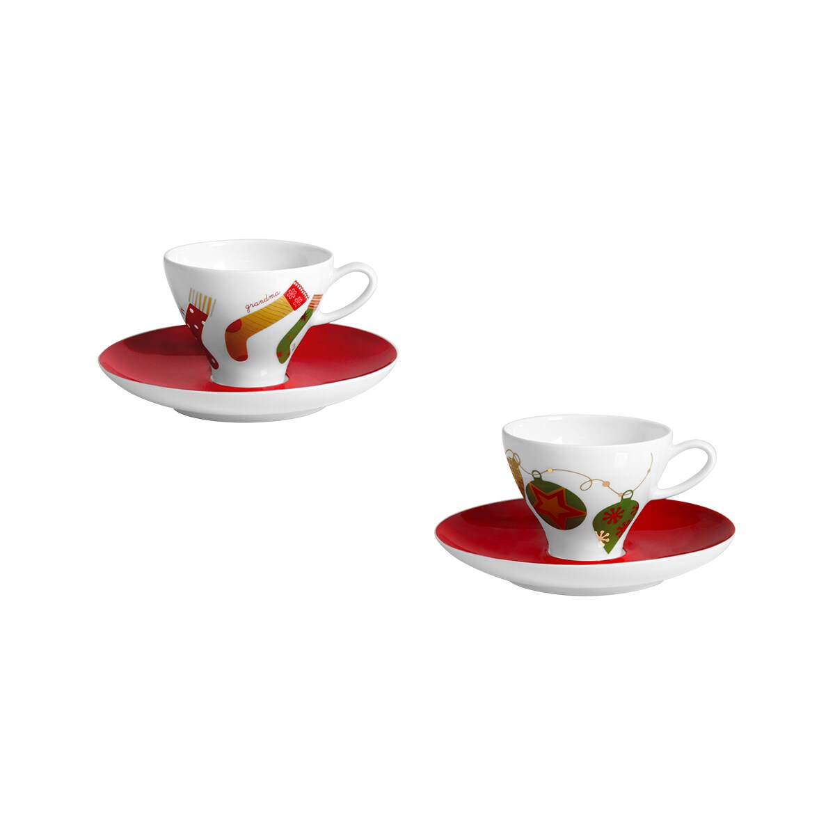 Conjunto de 2 Chávenas de Café com Pires Bolas 1